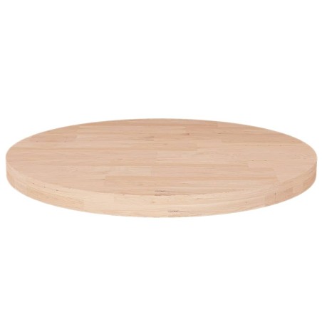 vidaXL Superficie de mesa redonda madera de roble sin tratar Ø50x2,5cm