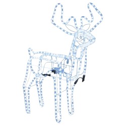 vidaXL Figuras renos Navidad con cabezas móviles 3 uds 76x42x87 cm