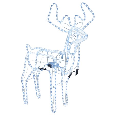 vidaXL Figuras renos Navidad con cabezas móviles 3 uds 76x42x87 cm