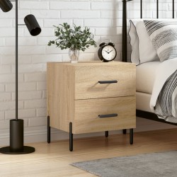 vidaXL Mesita de noche madera de ingeniería roble Sonoma 40x35x47,5 cm