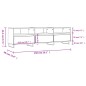 vidaXL Mueble de TV madera contrachapada roble ahumado 150x30x44,5 cm