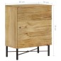 vidaXL Aparador de madera maciza de mango 60x35x75 cm vidaXL Aparador de madera maciza de mango 60x35x75 cm