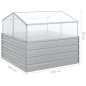 vidaXL Arriate con invernadero plateado 100x100x85 cm vidaXL Arriate con invernadero plateado 100x100x85 cm