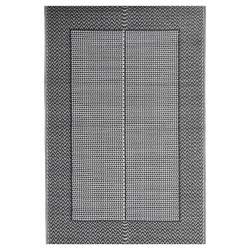 vidaXL Alfombra de exterior PP negra 140x200 cm