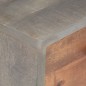 vidaXL Mesita de noche madera maciza de mango y rugosa gris 40x30x50cm