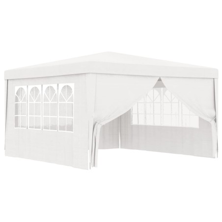 vidaXL Carpa profesional para fiestas con paredes blanco 90 g/m² 4x4 m