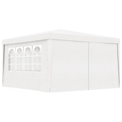 vidaXL Carpa profesional para fiestas con paredes blanco 90 g/m² 4x4 m