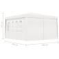 vidaXL Carpa profesional para fiestas con paredes blanco 90 g/m² 4x4 m vidaXL Carpa profesional para fiestas con paredes blanco 90 g/m² 4x4 m