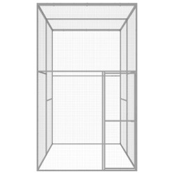 vidaXL Jaula para gatos acero galvanizado 3x1,5x2,5 m