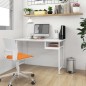 vidaXL Escritorio para ordenador de MDF y metal blanco 105x55x72 cm vidaXL Escritorio para ordenador de MDF y metal blanco 105x55x72 cm