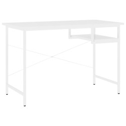 vidaXL Escritorio para ordenador de MDF y metal blanco 105x55x72 cm