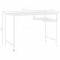 vidaXL Escritorio para ordenador de MDF y metal blanco 105x55x72 cm vidaXL Escritorio para ordenador de MDF y metal blanco 105x55x72 cm