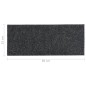 vidaXL Alfombrilla autoadhesiva escalera 15 uds gris 60x25 cm vidaXL Alfombrilla autoadhesiva escalera 15 uds gris 60x25 cm