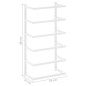vidaXL Toallero de acero blanco 24x12x48 cm vidaXL Toallero de acero blanco 24x12x48 cm