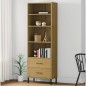 vidaXL Librería con 2 cajones OSLO madera maciza marrón 60x35x180 cm vidaXL Librería con 2 cajones OSLO madera maciza marrón 60x35x180 cm