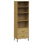 vidaXL Librería con 2 cajones OSLO madera maciza marrón 60x35x180 cm vidaXL Librería con 2 cajones OSLO madera maciza marrón 60x35x180 cm