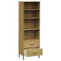 vidaXL Librería con 2 cajones OSLO madera maciza marrón 60x35x180 cm vidaXL Librería con 2 cajones OSLO madera maciza marrón 60x35x180 cm