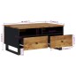 vidaXL Mesa de centro madera maciza mango y contrachapada 80x54x40 cm vidaXL Mesa de centro madera maciza mango y contrachapada 80x54x40 cm