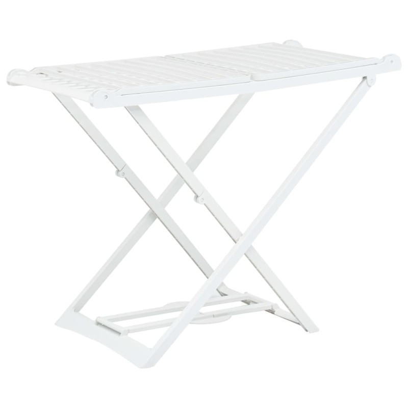 vidaXL Tendedero plegable de plástico blanco vidaXL Tendedero plegable de plástico blanco