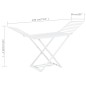 vidaXL Tendedero plegable de plástico blanco vidaXL Tendedero plegable de plástico blanco