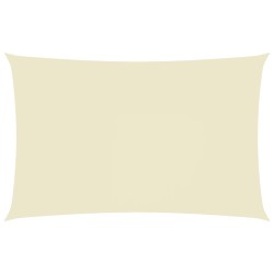vidaXL Toldo de vela rectangular tela Oxford color crema 4x7 m
