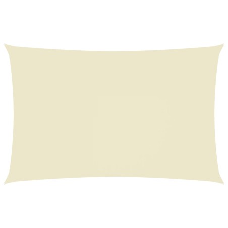 vidaXL Toldo de vela rectangular tela Oxford color crema 4x7 m