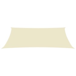 vidaXL Toldo de vela rectangular tela Oxford color crema 4x7 m