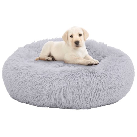 vidaXL Cojín lavable para perros y gatos felpa gris claro 90x90x16 cm