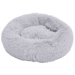 vidaXL Cojín lavable para perros y gatos felpa gris claro 90x90x16 cm