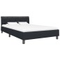 vidaXL Estructura de cama de cuero sintético negro 140x200 cm vidaXL Estructura de cama de cuero sintético negro 140x200 cm