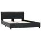 vidaXL Estructura de cama de cuero sintético negro 140x200 cm vidaXL Estructura de cama de cuero sintético negro 140x200 cm
