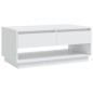 vidaXL Mesa de centro madera contrachapada blanco 102,5x55x44 cm vidaXL Mesa de centro madera contrachapada blanco 102,5x55x44 cm