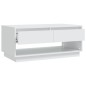 vidaXL Mesa de centro madera contrachapada blanco 102,5x55x44 cm vidaXL Mesa de centro madera contrachapada blanco 102,5x55x44 cm