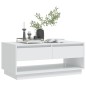 vidaXL Mesa de centro madera contrachapada blanco 102,5x55x44 cm vidaXL Mesa de centro madera contrachapada blanco 102,5x55x44 cm
