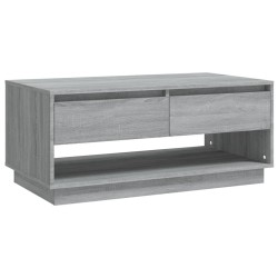 vidaXL Mesa de centro madera de ingeniería gris Sonoma 102,5x55x44 cm