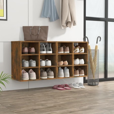 vidaXL Muebles zapatero 2 uds color roble ahumado 52,5x30x50 cm