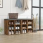 vidaXL Muebles zapatero 2 uds color roble ahumado 52,5x30x50 cm vidaXL Muebles zapatero 2 uds color roble ahumado 52,5x30x50 cm