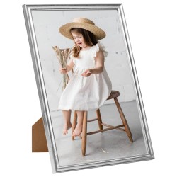 vidaXL Marcos de foto collage de pared/mesa 3 uds plateado 29,7x42 cm