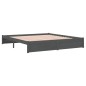 vidaXL Estructura de cama de matrimonio madera maciza gris 180x200 cm vidaXL Estructura de cama de matrimonio madera maciza gris 180x200 cm