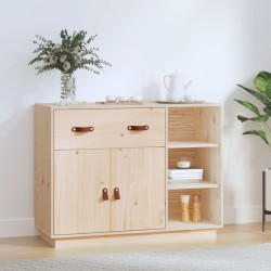 vidaXL Aparador de madera maciza de pino 98,5x40x75 cm