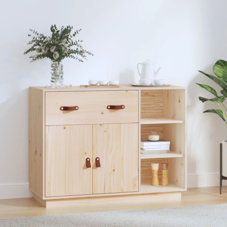 vidaXL Aparador de madera maciza de pino 98,5x40x75 cm