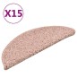 vidaXL Alfombras de peldaños de escalera 15 uds rosa clara 56x17x3 cm vidaXL Alfombras de peldaños de escalera 15 uds rosa clara 56x17x3 cm