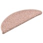 vidaXL Alfombras de peldaños de escalera 15 uds rosa clara 56x17x3 cm vidaXL Alfombras de peldaños de escalera 15 uds rosa clara 56x17x3 cm