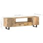 vidaXL Mueble para la TV de madera maciza de mango 160x30x45 cm vidaXL Mueble para la TV de madera maciza de mango 160x30x45 cm