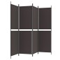 vidaXL Biombo divisor de 4 paneles de tela marrón 200x180 cm vidaXL Biombo divisor de 4 paneles de tela marrón 200x180 cm
