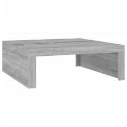 vidaXL Mesa de centro madera contrachapada gris Sonoma 100x100x35 cm