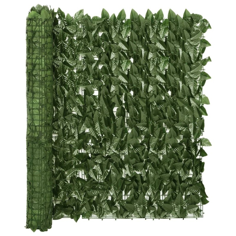 vidaXL Toldo para balcón con hojas verde oscuro 400x100 cm vidaXL Toldo para balcón con hojas verde oscuro 400x100 cm