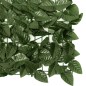 vidaXL Toldo para balcón con hojas verde oscuro 400x100 cm vidaXL Toldo para balcón con hojas verde oscuro 400x100 cm