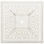 vidaXL Mesa de jardín aluminio fundido blanco 90x90x73 cm