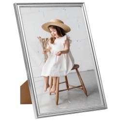 vidaXL Marcos de foto collage de pared/mesa 5 uds plateado 59,4x84 cm